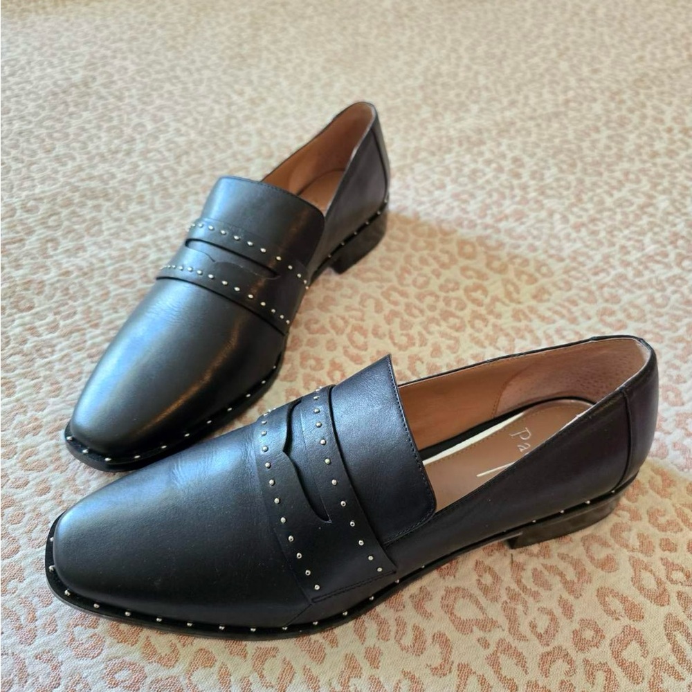 Paolo Black Loafers with Moccasin Stitching